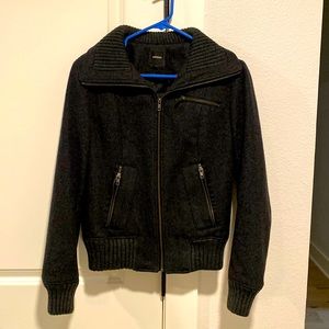 Dark grey express bomber jacket